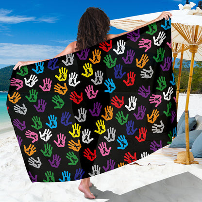 Cancer Awareness Pattern Print Design 04 Sarong Pareo Wrap