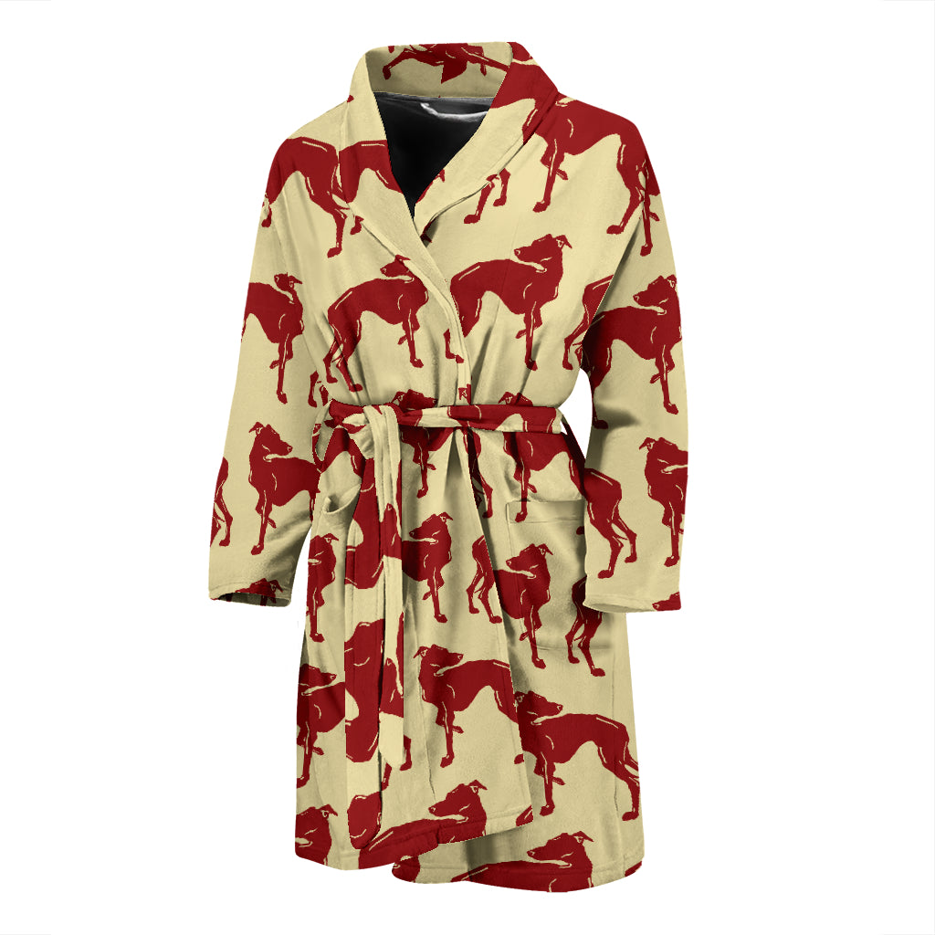 Whippets Print Design LKS301 Men Bathrobe