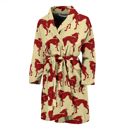 Whippets Print Design LKS301 Men Bathrobe