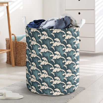 Wave Art Print Laundry Basket