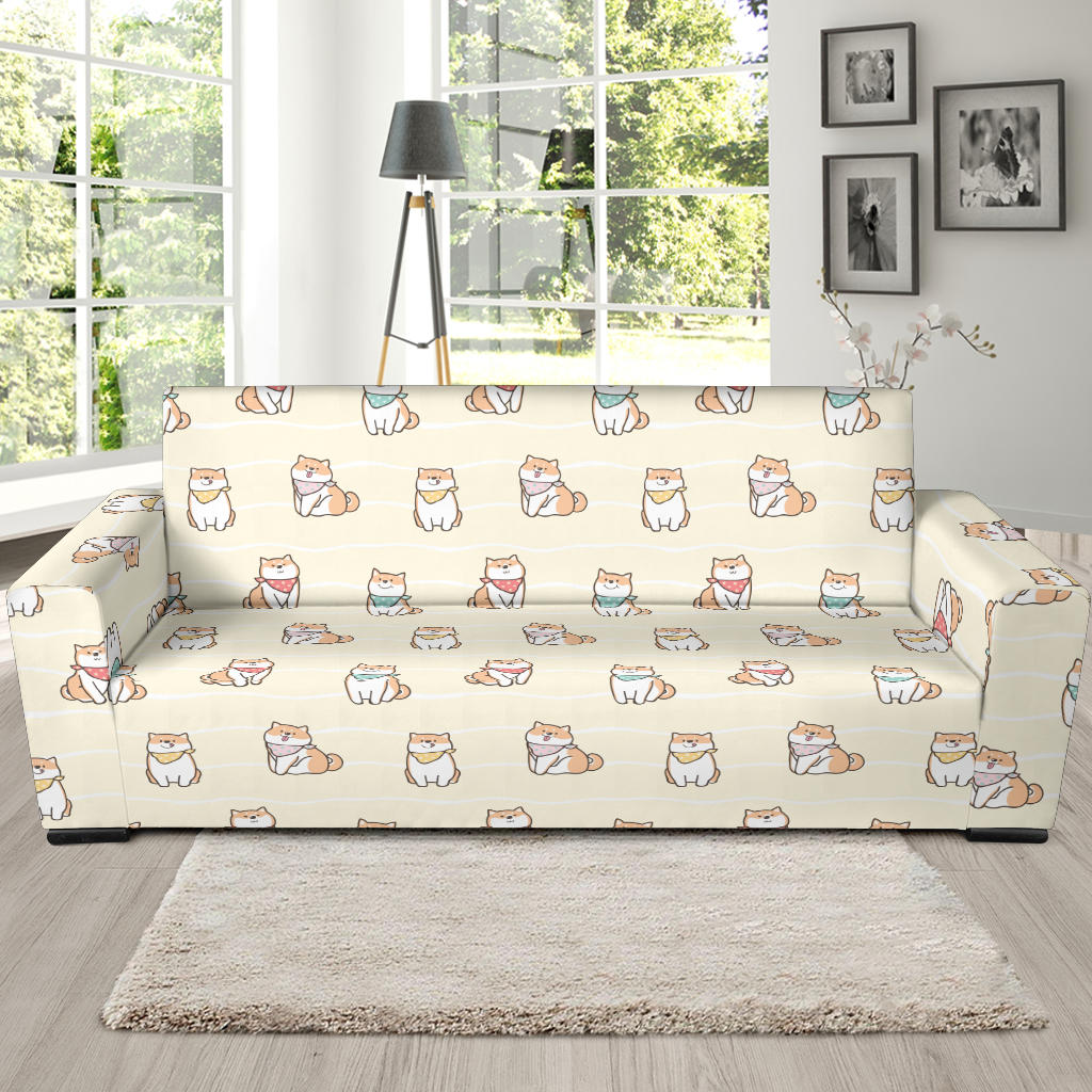 Shiba Inu Print Design LKS306 Sofa Slipcover