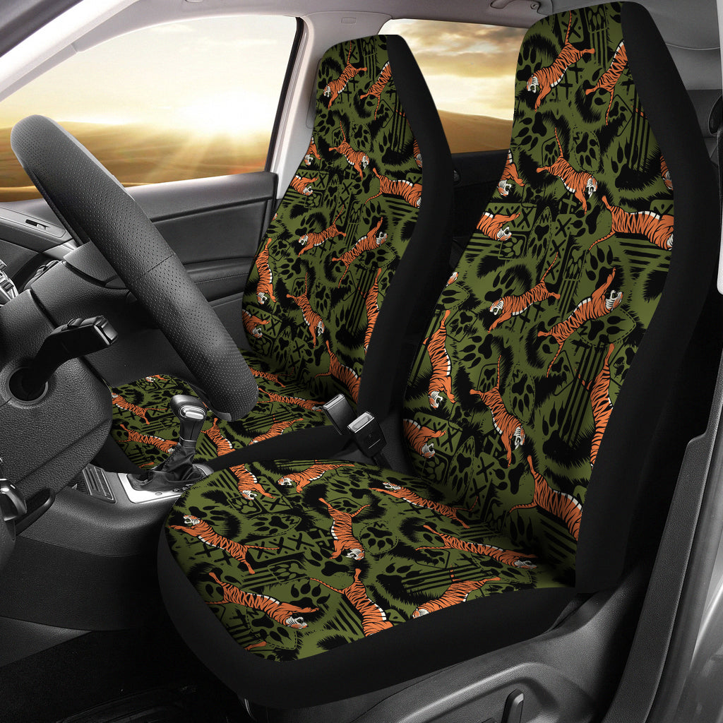 Tiger Pattern Print Design LKS303 Car Seat Covers
