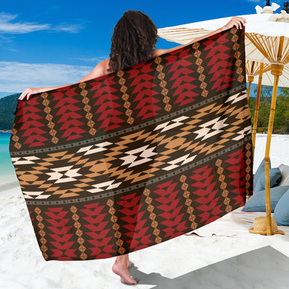 Native Pattern Print Design A02 Sarong Pareo Wrap