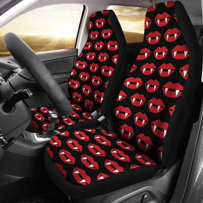Vampire Lips Print Design LKS302 Car Seat Covers