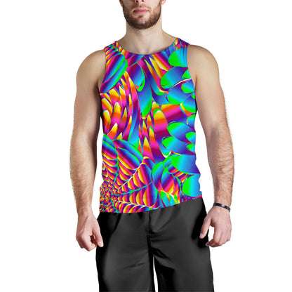 Psychedelic Trippy Pattern Men Tank Top