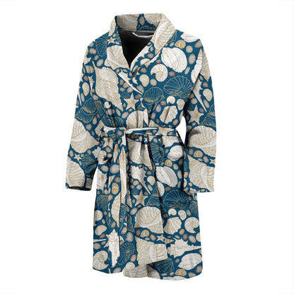 Seashell Print Design LKS308 Men Bathrobe