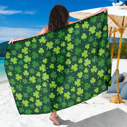 Clover Pattern Print Design 02 Sarong Pareo Wrap