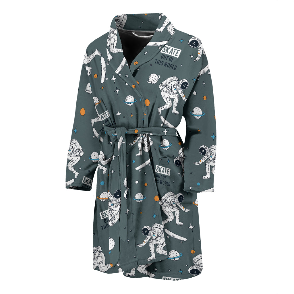 Skateboard Print Design LKS306 Men Bathrobe