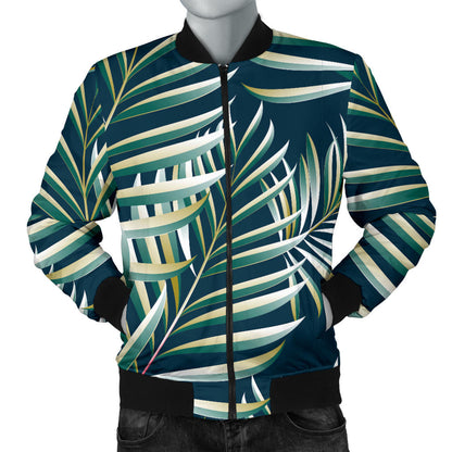 Sun Spot Tropical Palm Leaves hower Curtain Men Bomber Jacket