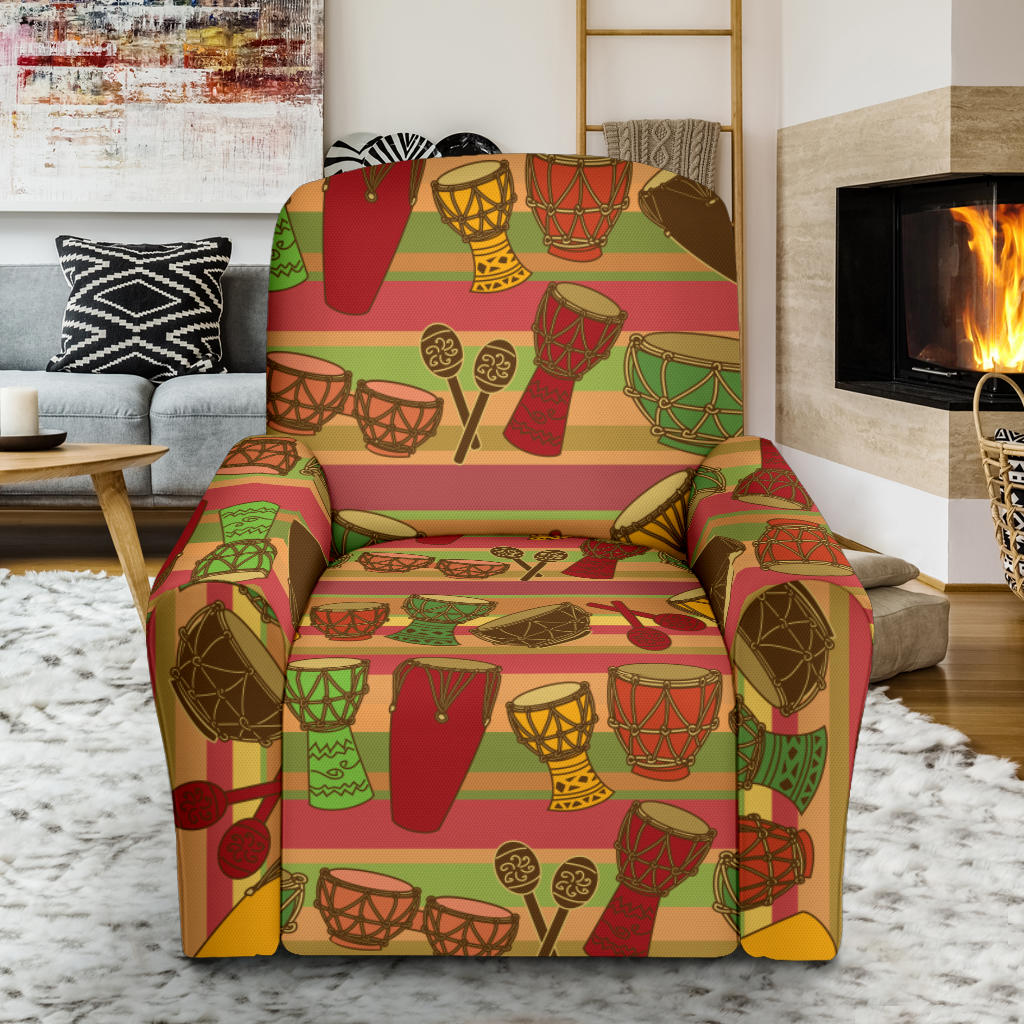 Percussion Pattern Print Design 01 Recliner Slipcover with Pocket