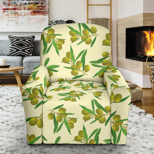 Olive Print Design LKS302 Recliner Slipcover with Pocket
