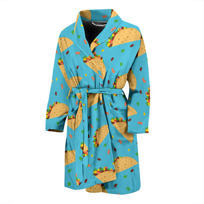 Taco Print Design LKS303 Men Bathrobe