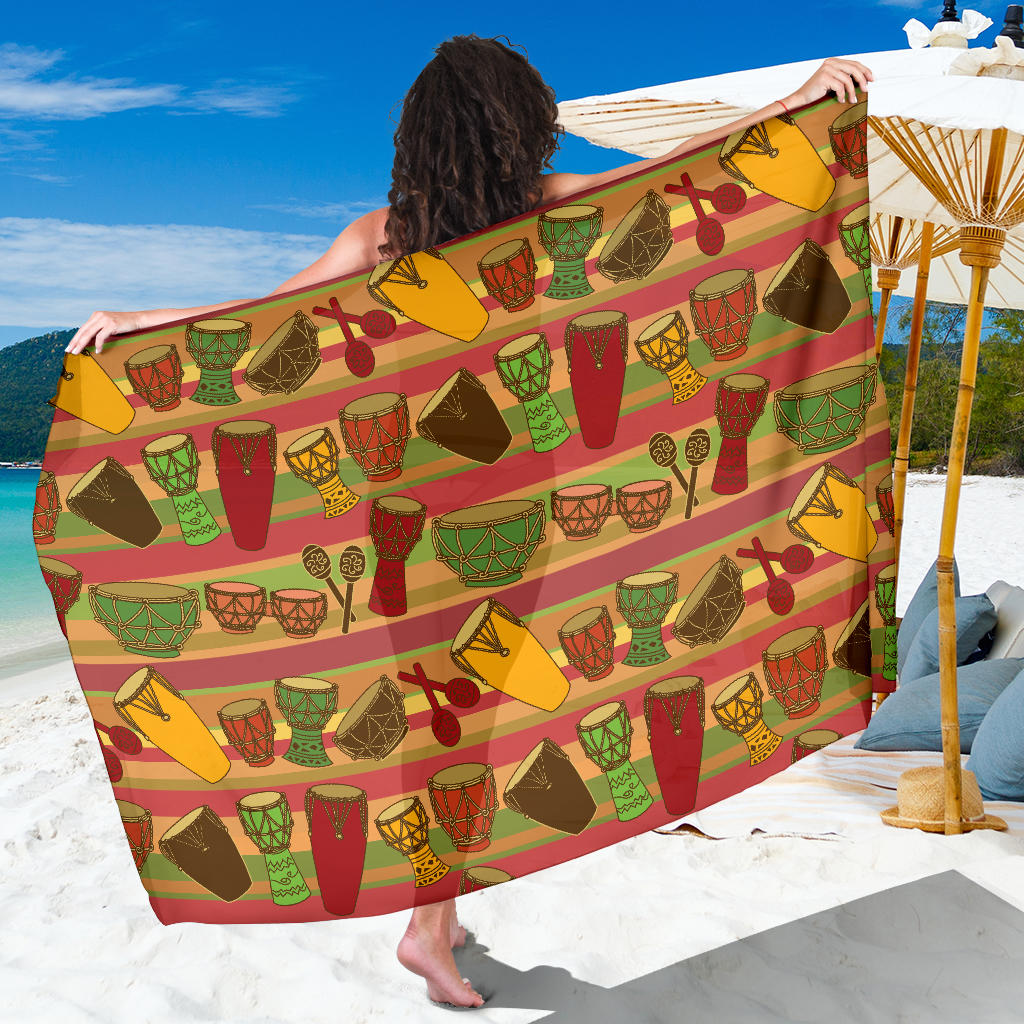 Percussion Pattern Print Design 01 Sarong Pareo Wrap
