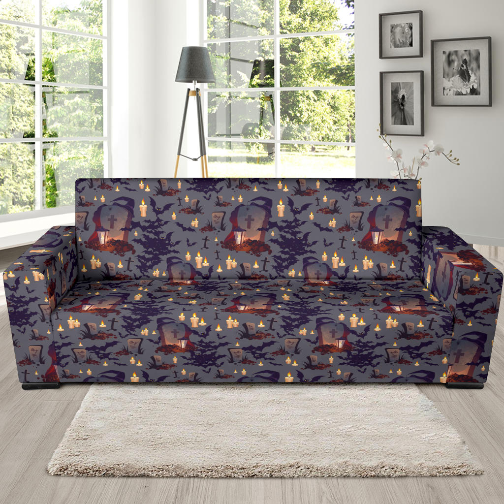 Creepy Graveyard Print Design LKS301 Sofa Slipcover