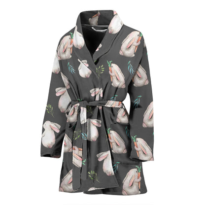 Rabbit Print Design LKS402 Women Bathrobe