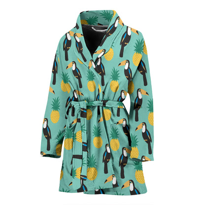 Toucan Print Design LKS301 Women Bathrobe