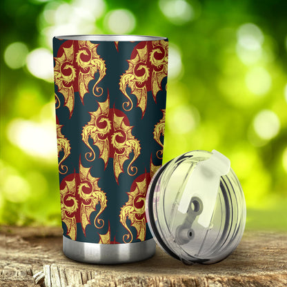Dragons Gold Design Pattern Tumbler