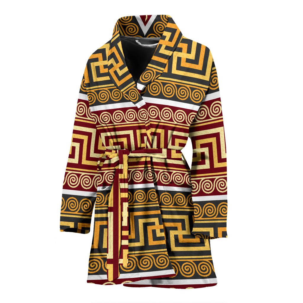Ancient Greek Pattern Print Design LKS302 Women Bathrobe
