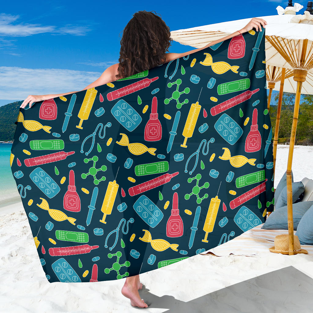 Phlebotomist Pattern Print Design A03 Sarong Pareo Wrap