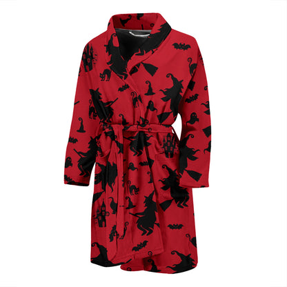Witch Print Design LKS303 Men Bathrobe