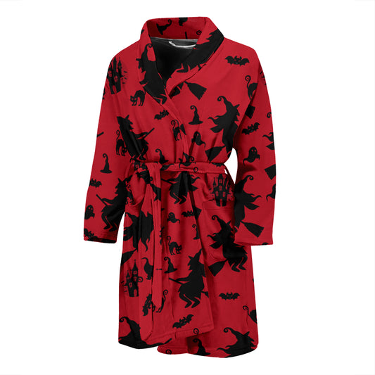Witch Print Design LKS303 Men Bathrobe