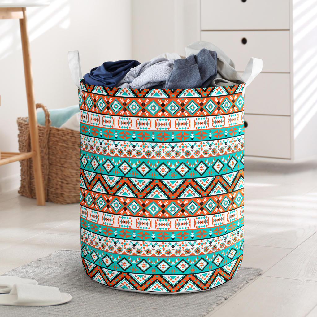 Navajo Style Print Pattern Laundry Basket
