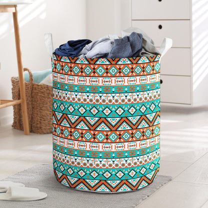 Navajo Style Print Pattern Laundry Basket