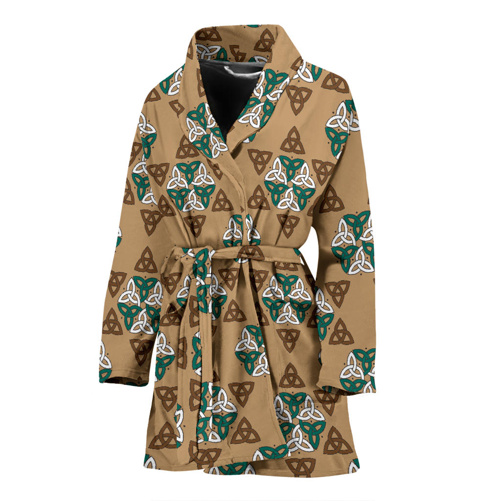 Celtic Pattern Print Design 08 Women Bathrobe