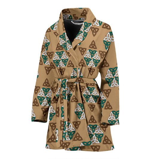 Celtic Pattern Print Design 08 Women Bathrobe