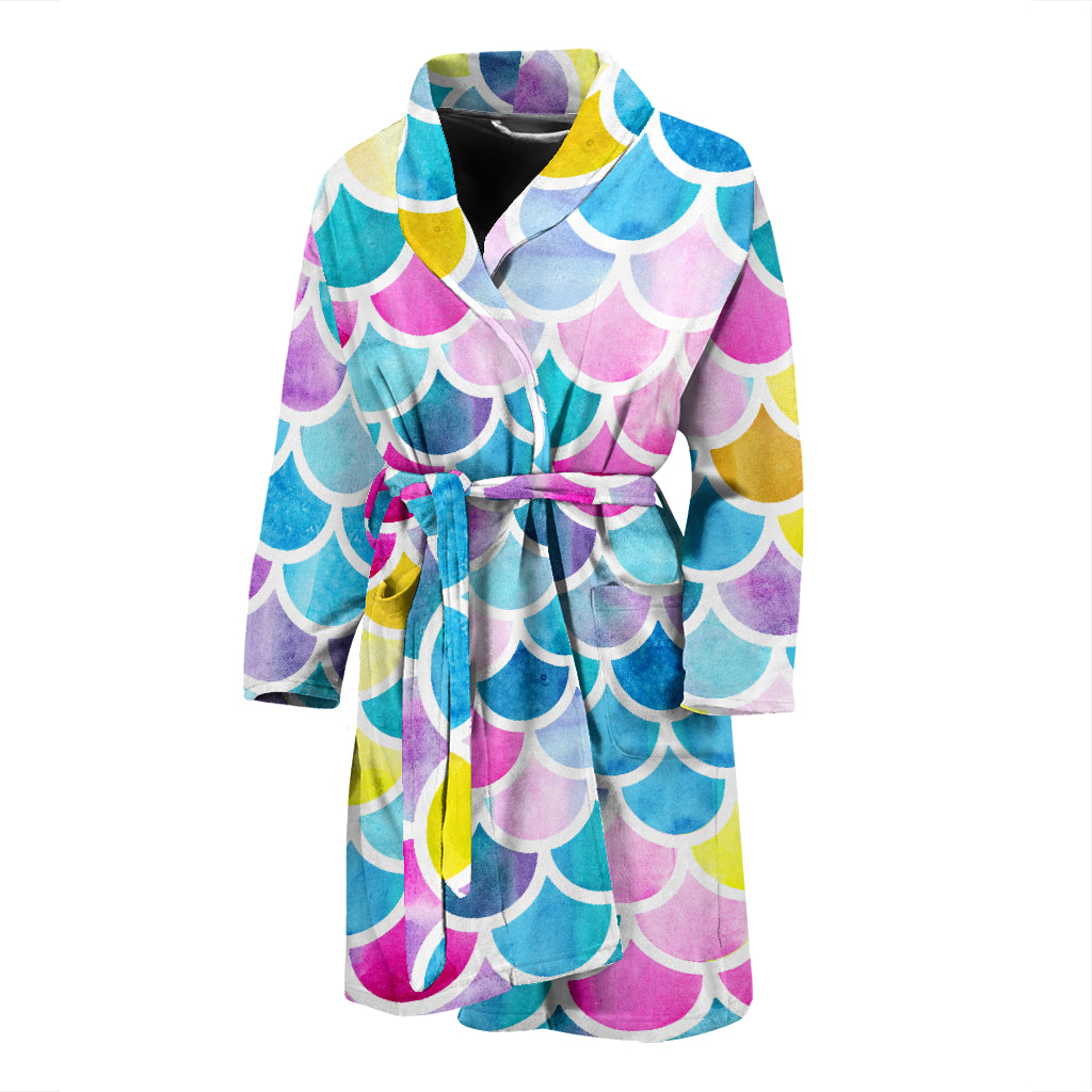Scales Print Design LKS402 Men Bathrobe