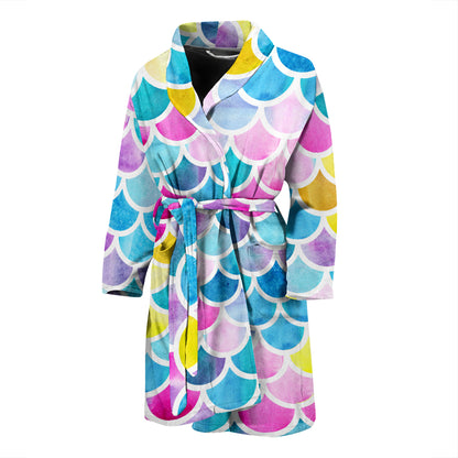 Scales Print Design LKS402 Men Bathrobe