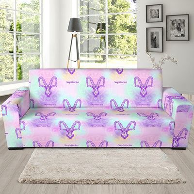 Capricorn Zodiac Pattern Print Design 02 Sofa Slipcover