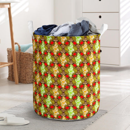 African Classic Print Pattern Laundry Basket