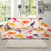 Kangaroos Pattern Print Design 01 Sofa Slipcover