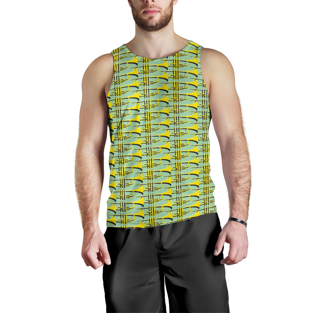 Trumpet Vintage Design Print Men Tank Top