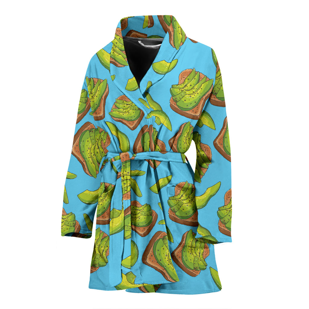 Sandwich Avocado Print Design LKS306 Women Bathrobe
