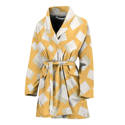Tofu Print Design LKS302 Women Bathrobe