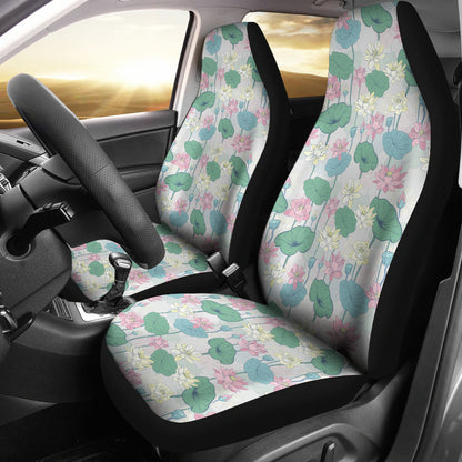 Water Lily Print Design LKS305 Car Seat Covers