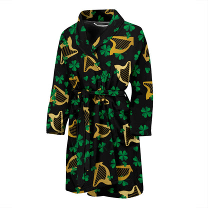 Harp Print Design LKS402 Men Bathrobe