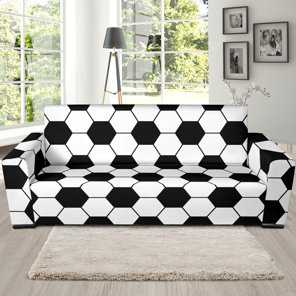 Soccer Ball Texture Print Design LKS303 Sofa Slipcover