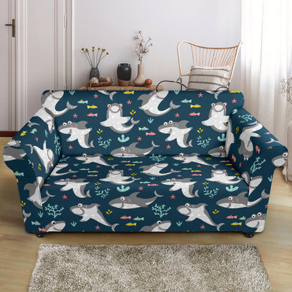 Shark Print Design LKS307 Loveseat Couch Slipcover