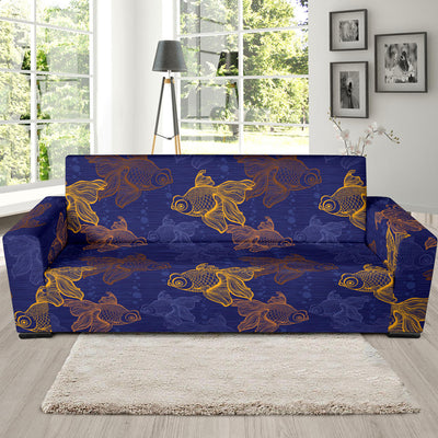 Goldfish Pattern Print Design 01 Sofa Slipcover