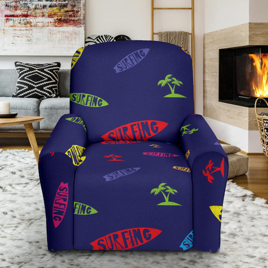 Surfboard Print Design LKS305 Recliner Slipcover with Pocket