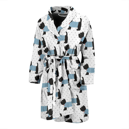 Scottish Terriers Print Design LKS3012 Men Bathrobe