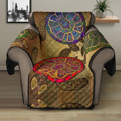 Sea Turtle Tribal Colorful Recliner Cover Protector
