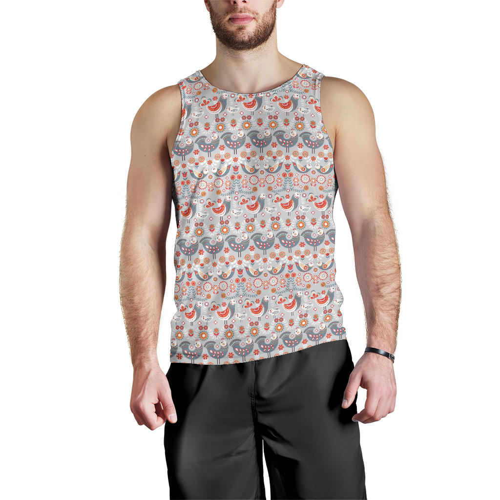 Swedish Nordic Design Print Men Tank Top