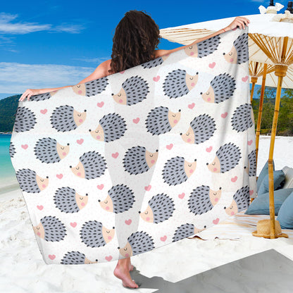 Hedgehog Baby Pattern Print Design 03 Sarong Pareo Wrap