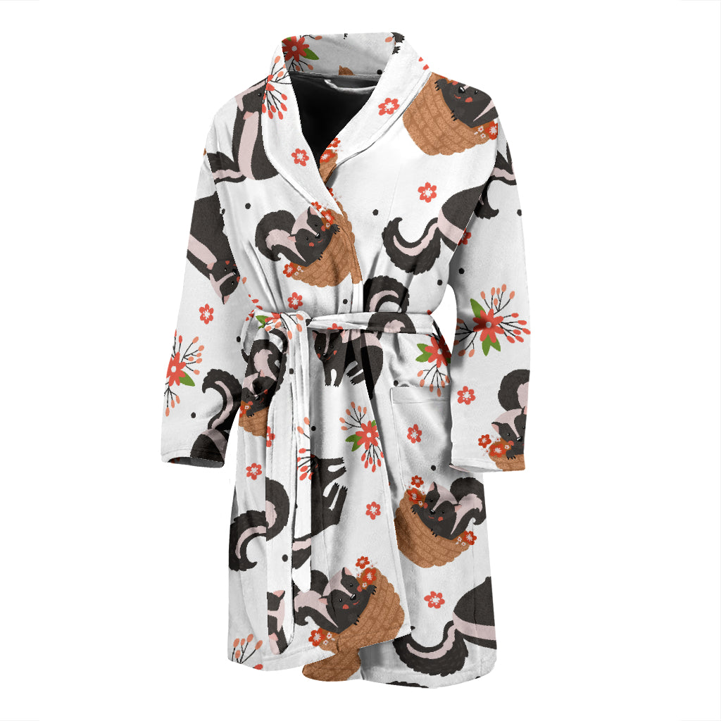 Skunk Print Design LKS304 Men Bathrobe
