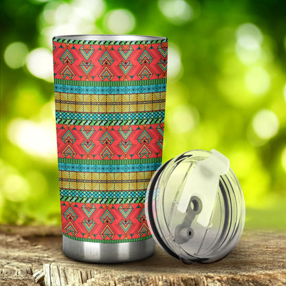 African Colorful Zigzag Print Pattern Tumbler
