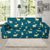 Pug Pattern Print Design A06 Sofa Slipcover